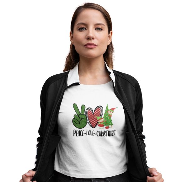 Peace Love Christmas Tee - Picture 1 of 5